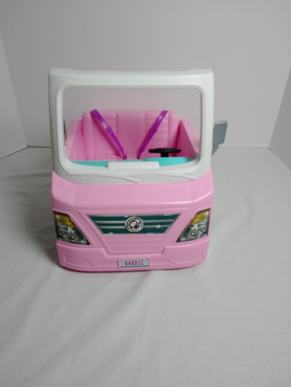 Barbie Pink and White Front Cabin with Purple Seatbelts